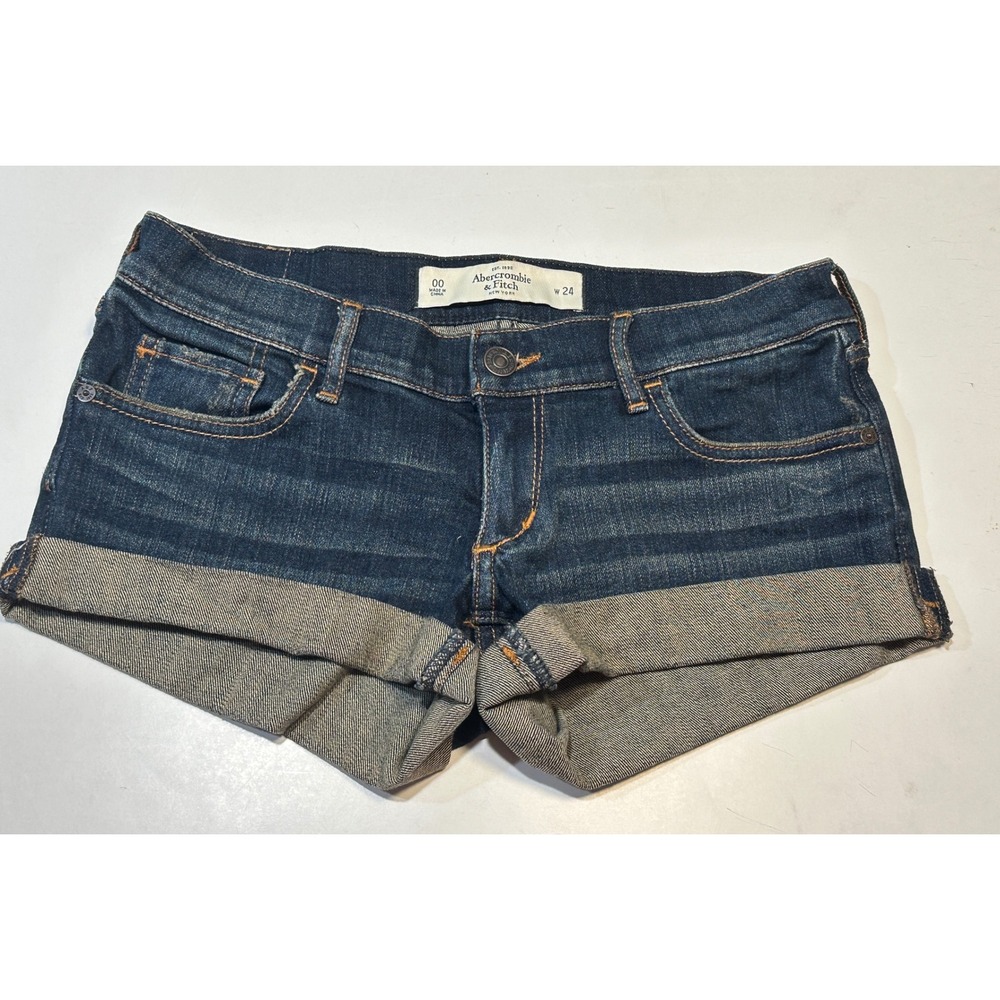 Abercrombie & Fitch Dark Blue Denim Jean Shorts
